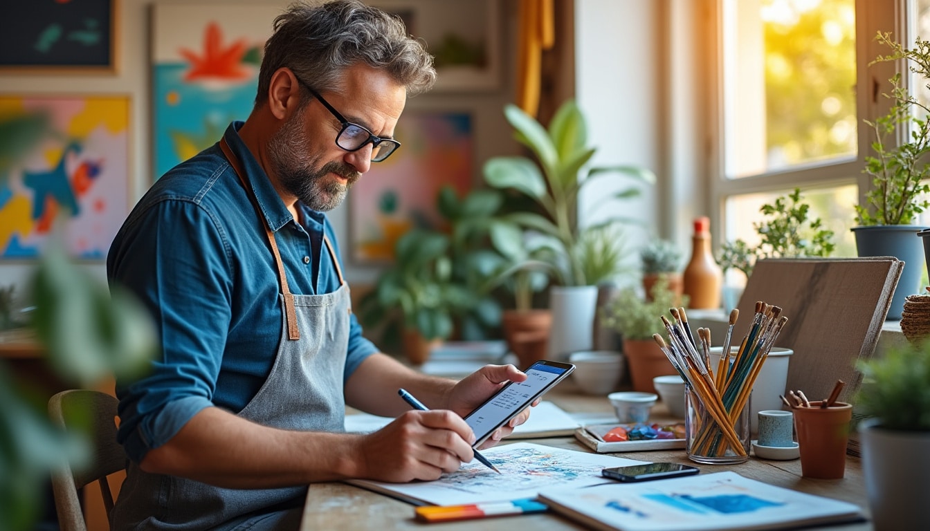 Illustration: Pourquoi une stratégie digitale est-elle essentielle pour les artistes peintres ?